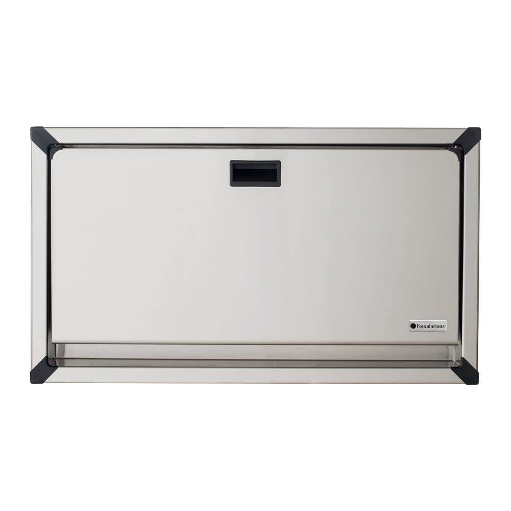 Foundations® Baby Changing Table, Horizontal Recessed, Stainless Steel Clad